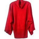 BCBGMAXAZRIA  Women's Acrylic Long Sleeve Ribbed Turtleneck Sweater Red Large Photo 0