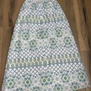 J. McLaughlin  Small Lanai Maxi Skirt Bamboo Blossom Cotton Silk Blend Blue White Photo 5