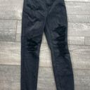 American Eagle Size 0 Black Distressed Super High-Rise Jeggings Photo 6