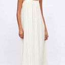 ZARA Flowy Textured Maxi Slip Dress Ivory White Medium Monochrome Stripe Photo 0