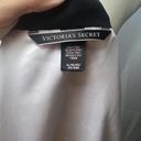 Victoria's Secret  Black Luxe Palm Satin Bomber Jacket Size Large Photo 7