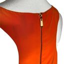 Laundry by Shelli Segal  Orange Ruffle Skirt Sleeveless Ruffle Zip Dress Photo 5