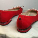 Jones New York  Quennelle Pointed Toe Rhinestone Bow Ballet Flats 7 Womens Red Photo 5