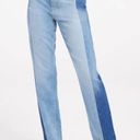 Good American  Cotton Good Boy Two Tone High-Rise Straight Boyfriend Jeans 4 / 27 Photo 3