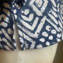 Cathy Daniels  v-neck tunic blouse size large embellished blue/white bling boho Photo 5