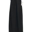 Bebe NWT  Sleeveless Twist Neck Side Slit Black Maxi Dress sz 8 Photo 2