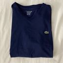 Lacoste Navy Blue V-Neck Shirt Photo 2