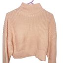 Lovers + Friends  peach sweater oversized cropped mock neck size medium NWOT Photo 5