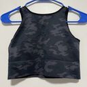 Spanx  Look At Me Now Seamless Crop Tank Sports Bra Black Camo Size Medium Photo 4