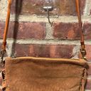 Suede Fringe Italian Leather Bag Tan Photo 3