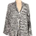 Andrew Marc Marc New York  Confetti Cardigan Black White Button Women’s Medium M Photo 0