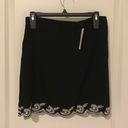 Francesca's Black Embroidered Skirt Photo 1