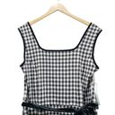 Draper James NWT  Sleeveless Knot-Waist Midi Dress Black & White Gingham Size XXL Photo 3