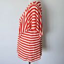 W By Worth W By Worrh Babette Red Red & White Sparkle Stripe Ruffle Knit Top Size Small Photo 1