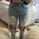 American Eagle Outfitters Ripped Mom Jeans Photo 0