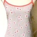 Sans Souci Retro Daisy SunDress: Light Grey, Orange & White, Low Waist, Tank Top, Sz. L Photo 0