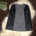 BCBGeneration Faux Leather & Tweed Cape Blazer LG Photo 1