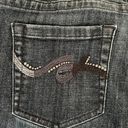 Lee Slender Secret Lower On The Waist Bootcut Embroidered Dark Blue Jeans, size 12 Photo 6