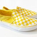 Vans  Classic Canvas Slip-on Sneakers Yellow Checkerboard Women’s Size 7 Spring Photo 14