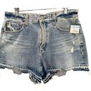 AG Adriano Goldschmied  Jean Shorts Womens 29 Alexxis High Rise Wedgie Raw Hem Photo 0