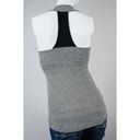 Lululemon  Athletic Gray Stripe Racer Back Tank Built In Bra Women Size S Photo 2