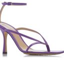 Bottega Veneta  Stretch Strappy Purple Leather Heel Sandals Size EU 35.5 Photo 2