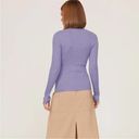 Derek Lam RTR  Collective Purple Henley V Neck Ribbed Long Sleeve Sweater Sz XS Photo 1