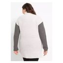 Lane Bryant  Gray Colorblock Turtleneck Long Sleeve Sweater Sz.18/20 NWT Photo 2