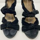 Raye  Revolve Nat Black Suede Knotted Heels Strappy Knot EU 39.5 Fits US 8.5 Photo 9