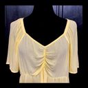 Hippie Rose Yellow blouse with back tie- size large Photo 3