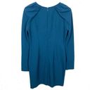 Esley  Pleated Shoulder Sheath Dress Long Sleeve Button Cuff Blue Size Medium Photo 1