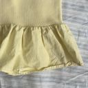 ZARA Yellow Rib Knit Strapless Peplum Blouse Tube Top - Size Small Photo 1