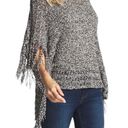 Chico's NWT Chico’s Fallon Fringe Open Weave Poncho Cotton Blend Shark Bite Hem Photo 1