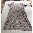 J.Jill  Women's Dress Floral Ditsy Size M Stretch Rayon Spandex Short Sleeve EUC Photo 6