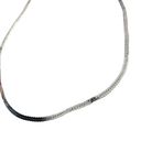 Monet Vintage  16" Silver Tone Herringbone Snake Chain Necklace Photo 1