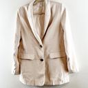 Mango MNG  Casual Long Sleeve Peak Lapel Single Breasted Blazer Jacket Tan Small Photo 5