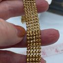 Boutique Reversible wide chainmail to faceted pyramid link bracelet. Photo 5