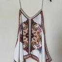 True Craft Flying Tomato Red White Adjustable Spaghetti Strap Boho Rayon Crop Top Size S Photo 0