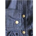 New York & Co. Navy Blue Denim Trench Coat Photo 7