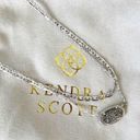 Kendra Scott  Elisa Silver Multi Strand Necklace in Platinum Drusy Herringbone Photo 1