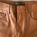 ZARA Faux Leather Pants Brown Size 25 Photo 7