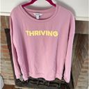 Nine West  Lilac “Thriving” Crew Neck Sweatshirt size Medium Like New Photo 3