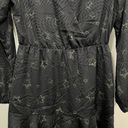 Slate + Willow  Black Star Printed Faux Wrap Dress Size Large $225 Photo 2