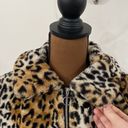 Nine West  Faux-Fur Leopard Bomber Jacket size S Photo 7