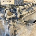 PacSun  Mom Short 100% Cotton High Waisted Thick Hem Acid Wash Denim Blue 23" Photo 2