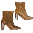 Polo  by Ralph Lauren Brindley Suede Ankle Boot Heel Booties Tan Size 9B Photo 5