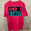 Tultex Vintage 90s Just Like Lucy Peanuts Do I Care? Pink Double Sided Graphic Tee XL Photo 0