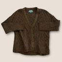 American Eagle  Outfitters Oversized Chunky Knit Button Cardigan Brown Small Photo 0