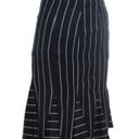 Emporio Armani  Striped Wool Skirt Black & White Photo 1