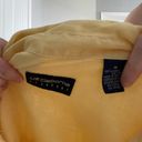 Liz Claiborne  Butter Yellow Linen Button Down Top Photo 7